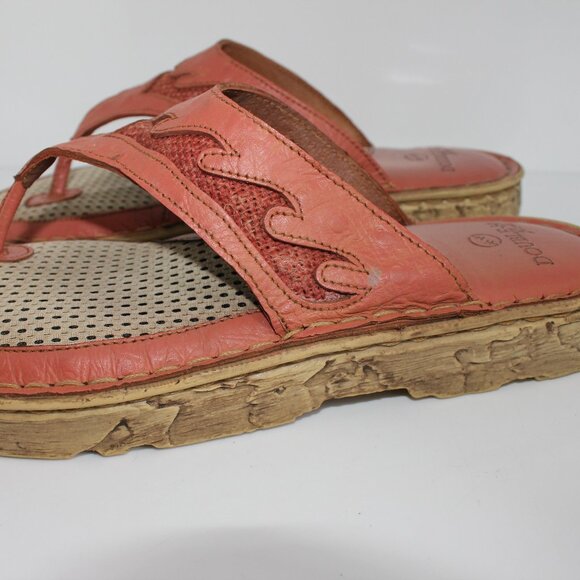 Double H Boots Womens Size 8 Slide Sandals Rose Western Style Leather DH585 - Picture 3 of 16